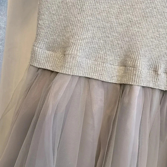 ✨ HOST PICK Knit Tulle Dress Long Sleeve, Size L - Picture 7 of 10